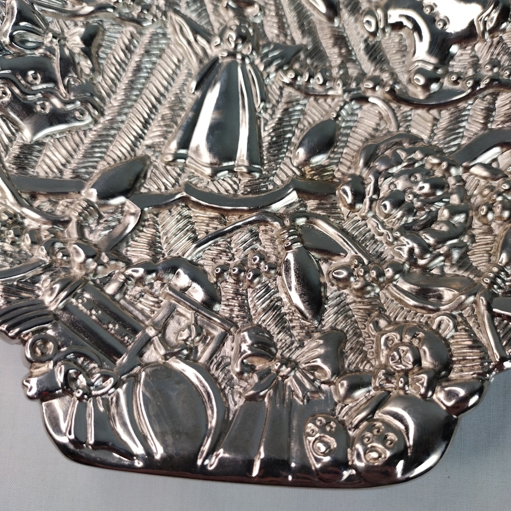 Gorham Lenox Silver Plated Christmas Tree Treat Dish Metal Candy Dish 9x6in - Picture 7 of 16